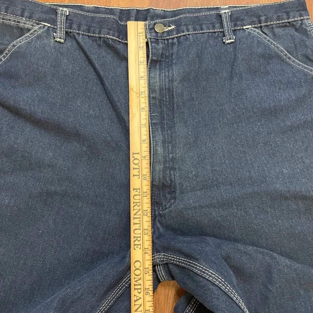 Vintage Roebucks Carpenter Jeans Mens 42x30 Dark Wash Denim Workwear Pants